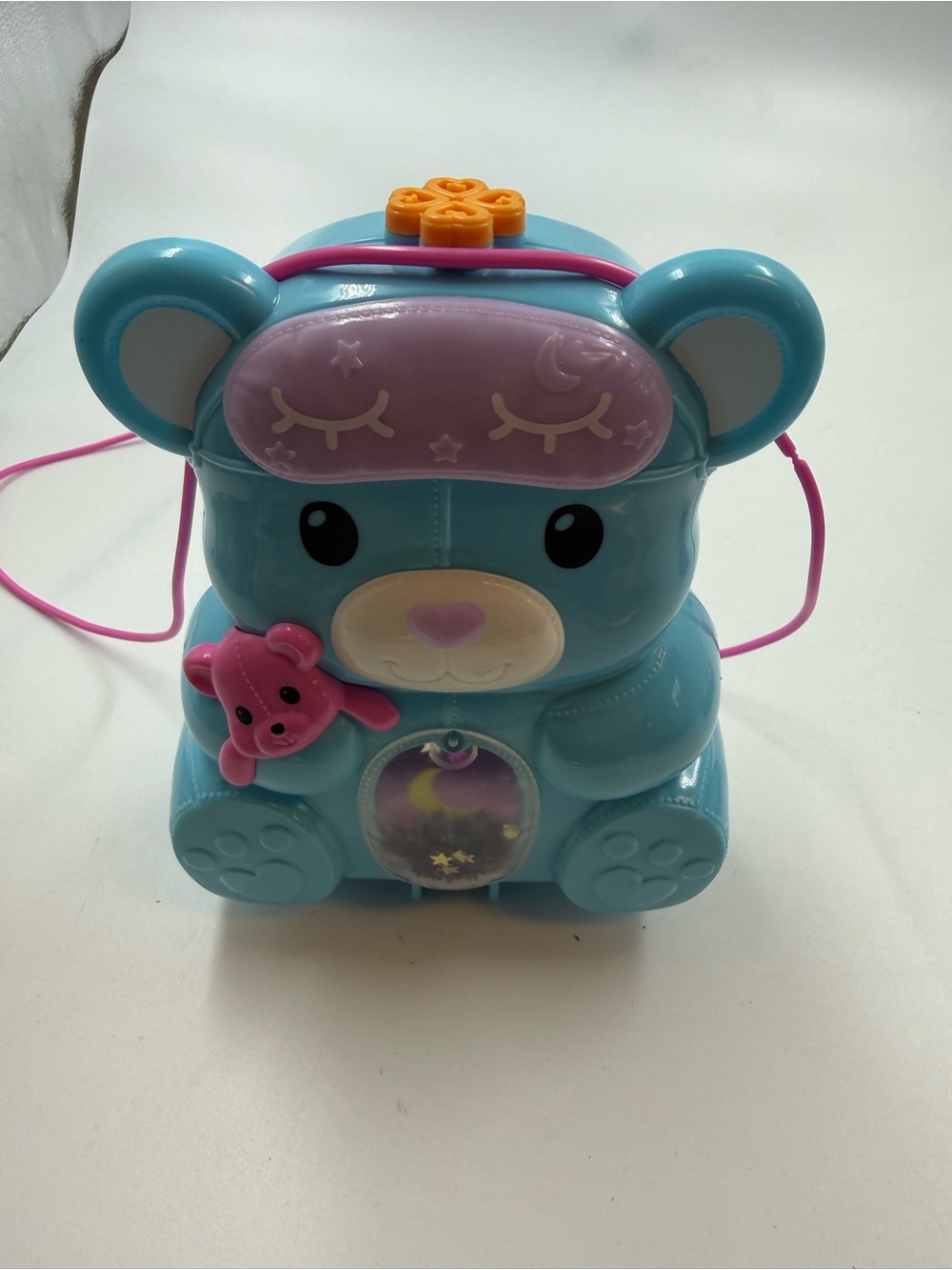 Polly pocket teddy bear purse with doll & accessories